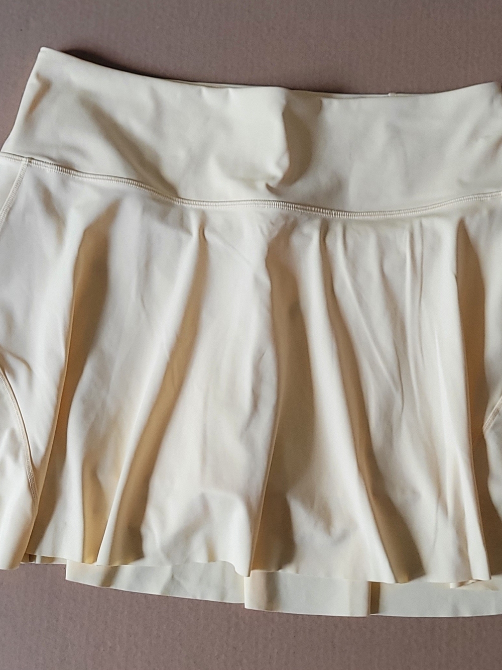 Athleta Pale Yellow Athletic Skirt With Shorts Underneath